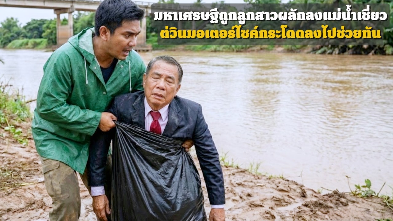 มหาเศรษฐีถูกลูกสาวผลักลงแม่น้ำเชี่ยว วินมอเตอร์ไซค์ช่วยชีวิต | บ้านนี้มีแต่ดราม่า