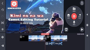 Kimi no na wa editing tutorial using Kinemaster | real-life comet