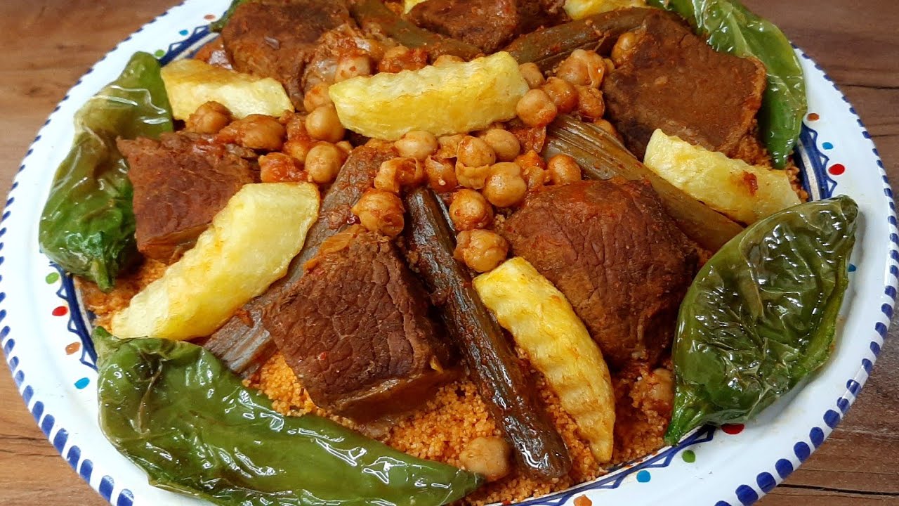 كسكسي تونسي باللحم  البقري couscous tunisien🇹🇳