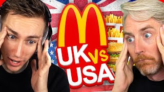 Joe from Food Wars REACTS to Sidemen UK vs US McDonalds reaction