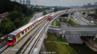 FIRST LOOK BY DRONE! MRT PUTRAJAYA LINE's Trains!