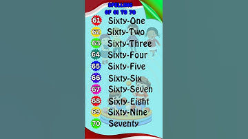 Easy Numbers 61 to 70 | Spelling for Kids | Learn with Fun 🎉