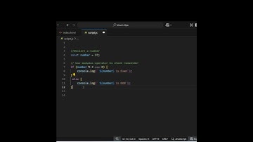 Check Even or Odd in JavaScript | Beginner Logic Program #coding #new #trending #education #logic