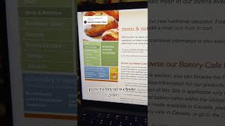 What Panera Bread's Website Looked Like in 2010 #2010snostalgia