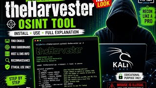 theHarvester Full Tutorial | Install in Kali Linux | OSINT Tool Explained | Ethical Hacking #coding theHarvester Full Tutorial | Install in Kali Linux | OSINT Tool Explained | Ethical Hacking #coding