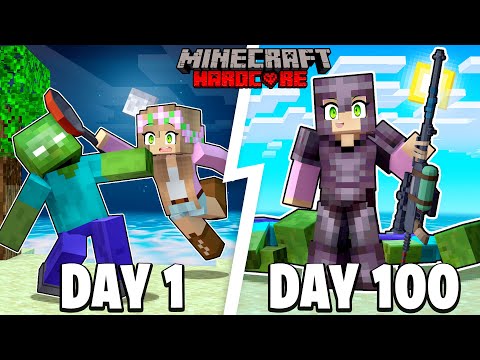 I Survived 100 DAYS on ZOMBIE ISLAND in Minecraft