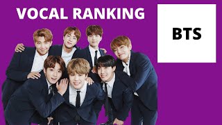 BTS: Vocal Ranking