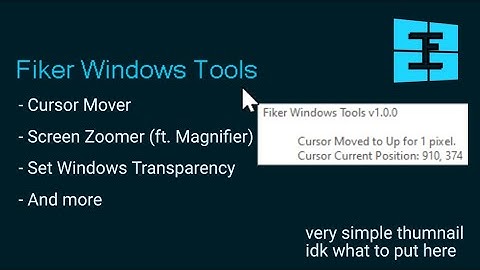 Fiker Windows Tools Release Version 1.0.0 - AutoHotkey Script