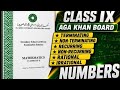 CLASS IX AGA KHAN BOARD|TERMINATING NON TERMINATING|RATIONAL IRRATION|RECCURING|MATH MASTER|9TH MATH
