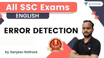 Error Detection | English | All SSC Exams | wifistudy | Sanjeev Rathore