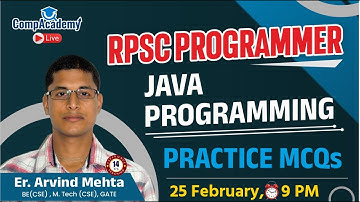 JAVA PROGRAMMING MCQs | RPSC Programmer Classes | RPSC Programmer Vacancy 2024 | CompAcademy