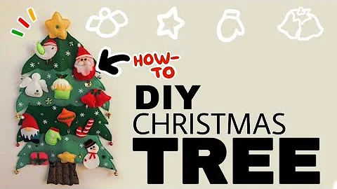 [EASY DIY] Felt Christmas Tree With Detachable Ornaments