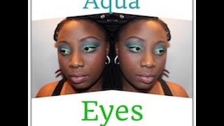 SPRING MAKEUP TUTORIAL aqua blue green eyes w/ Urban Decay ELECTRIC pigments Part 1