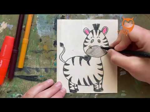 როგორ დავხატოთ ზებრა/How To Draw A Zebra Just For Kids