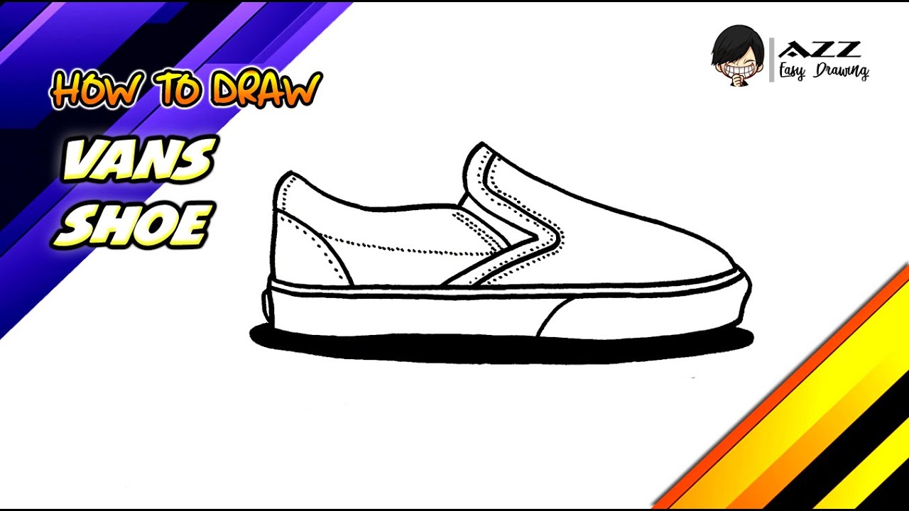 How To Draw Vans Shoes Step By Step