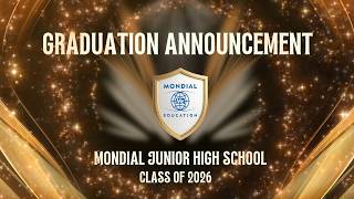 Graduation Announcement 2026 - Mondial Junior High School