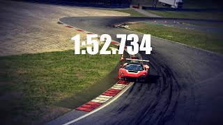 1.3.11 build 1:52.6 is possible for me with a perfect lap, not more.
setup @ racedepartment
