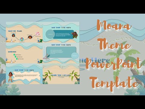 ธีม powerpoint ธรรมชาติ  2022  Moana Theme PowerPoint Template Free? || ppt#34