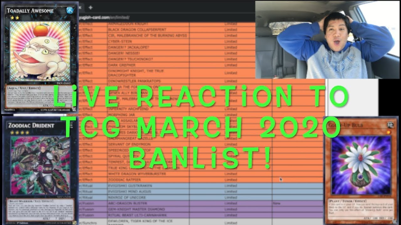 Yu-Gi-Oh! Official April 2020 TCG Banlist! LIVE REACTION! Master Rule 5 Hits! WOW!