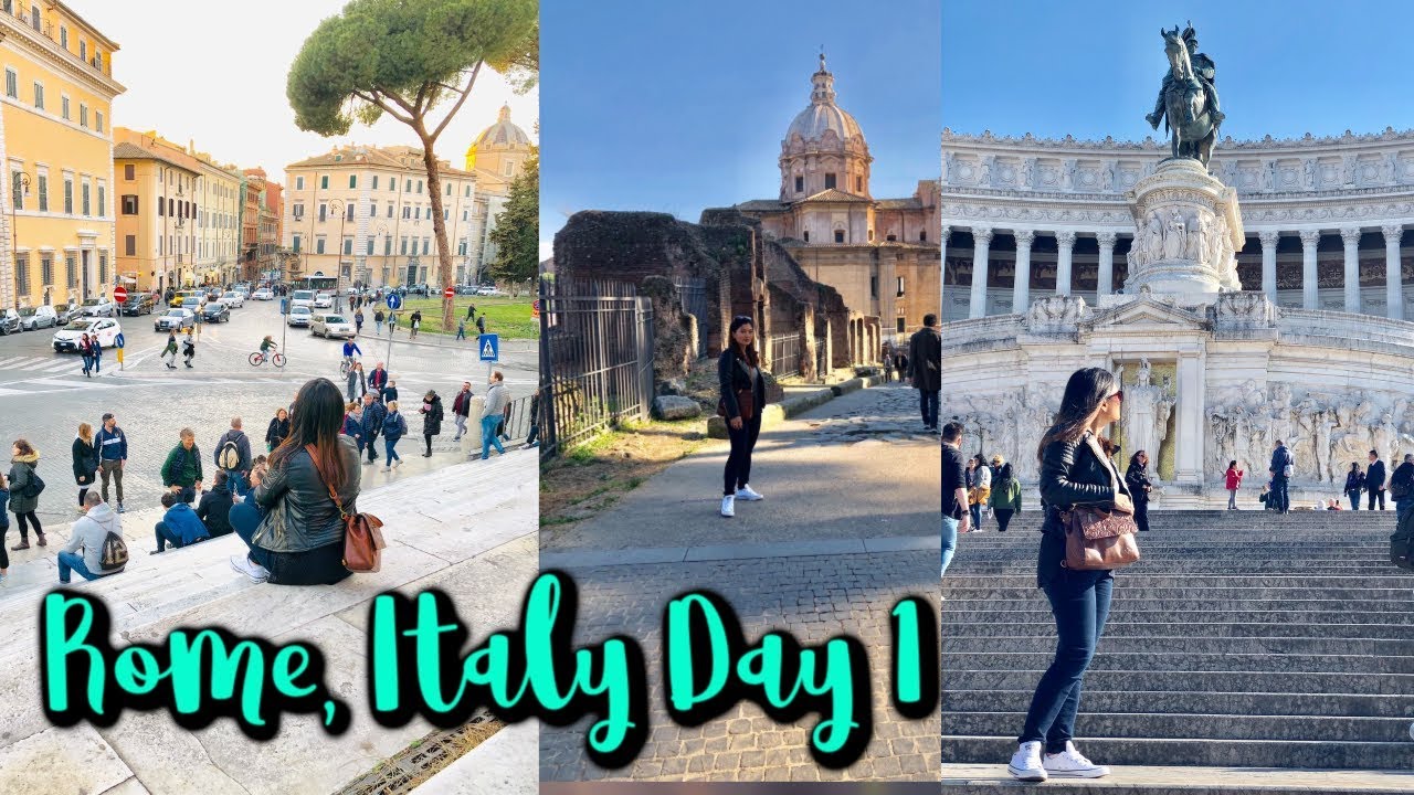 OUR FIRST MEAL IN ROME ITALY || GETTING AROUND FROM THE AIRPORT TO CITY
