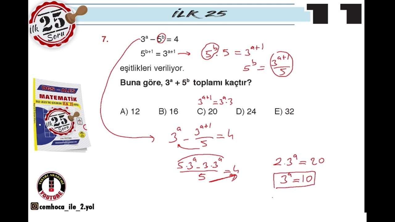 DGS VE ALES DE ÇIKACAK İLK 25 SORU -11