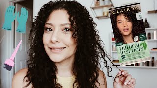 How to dye your own hair/ Clairol Natural Instincts 4 Dark Brown Nutmeg