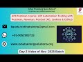 API Automation Testing Day2 on 19th Nov 2025.Pls contact or whatsapp us on +91-9052903733 to enroll