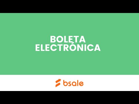 GENERAR BOLETA ELECTRÓNICA DOCUMENTOS | BSALE