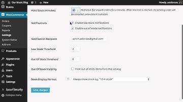 Managing Inventory and Inventory Notifications in WooCommerce