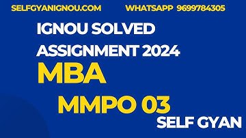 MMPO 03 ignou mba solved assignment 2024 download