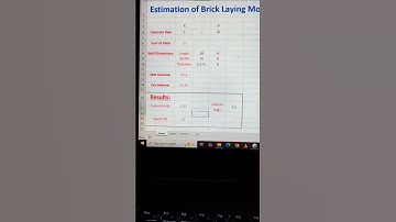 Calculate Mortar Quantity in Brick Masonry | Excel Sheet Free Download | Civil Engineering Ustad