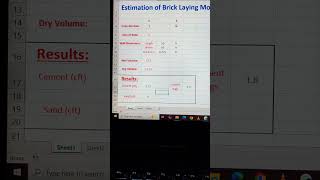Calculate Mortar Quantity in Brick Masonry | Excel Sheet Free Download | Civil Engineering Ustad
