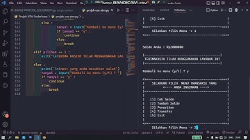 Program Atm Sederhana menggunakan python