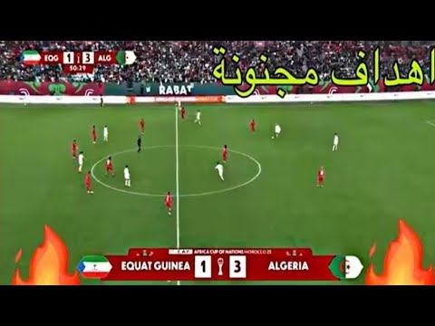 ملخص لمبارات الجزائر ضد غينيا الإستوائية في كأس أمم إفريقيا 3 1 الفوز للجزائر 