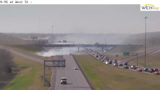 Small fires spark along K-96 in west Wichita