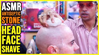 HEAD and FACE SHAVE by BENNY - ANTISEPTIC STONE 💛 COSMIC SALON 💛 ASMR BARBER