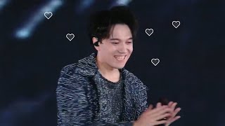 dimash happily running around at his concert 💛