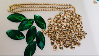 HOW TO MAKE KUNDAN EARRINGS//DIY//JEWELLERY MAKING AT HOME//HOORIYA STYLE