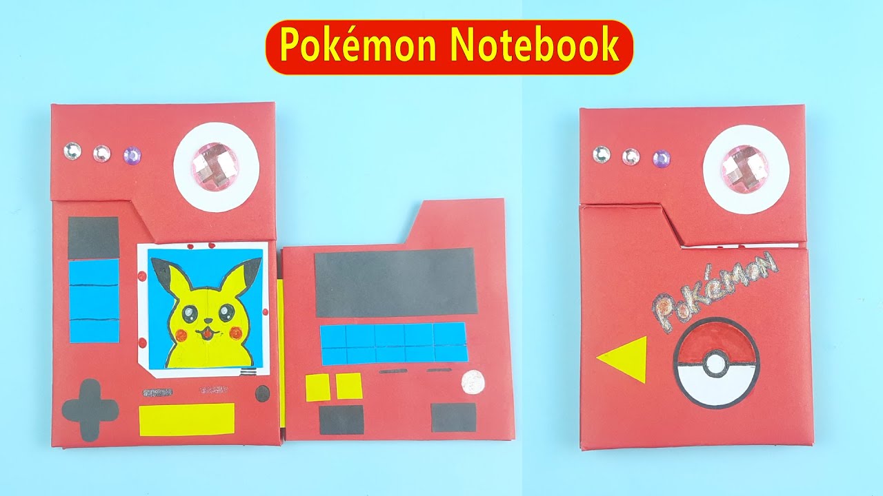 DIY Mini Pokédex Notebook / How to make Pokémon notebook / Pokémon back to  school supplies 