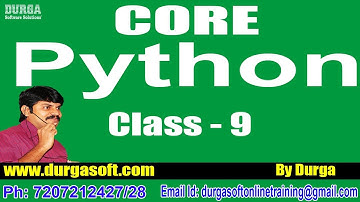 Learn Core Python Programming Tutorial Online Training by Durga Sir On 04-07-2018 @ 9PM