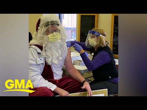 Santa got his COVID-19 vaccine just in time to deliver presents l GMA Digital