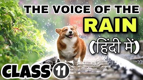 The Voice Of The Rain Class 11 | Full (हिंदी में) Explained Hornbill