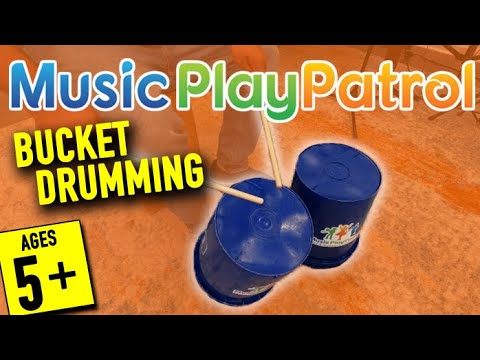 Bucket Drumming for Kids - Virtual Music Class + Nursery Rhymes + Kids Songs with Music Play Patrol