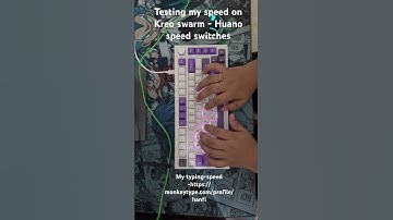 Testing my Typing speed on -kreo swarm keyboard #kreo #mechanicalkeyboard #typing #asmr #keyboard