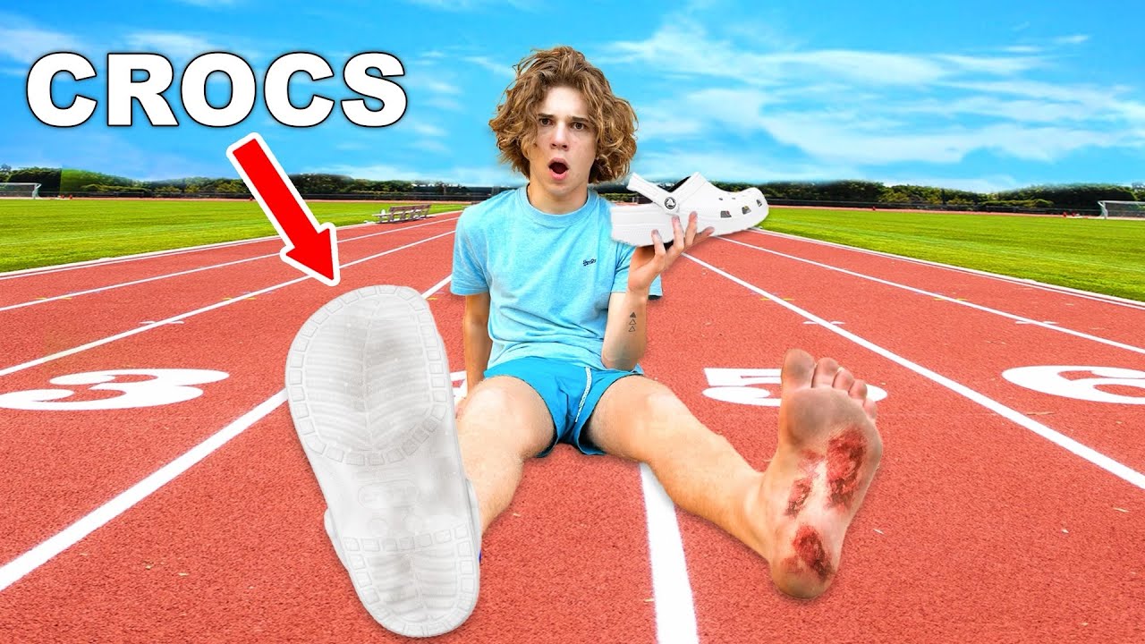 I Tried Olympic Sports in CROCS! - YouTube