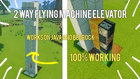 ✔Minecraft Java & Bedrock: Working 2 Way Flying Machine Elevator Tutorial