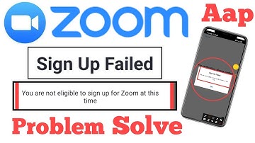 zoom you are not Eligible to Sign Up for Zoom at this Time solution | zoom app sign up problem