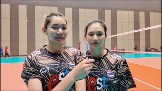 วอลเลย์บอลซ้อม+สัมภาษณ์/บุ๊มบิ๊ม/ยูฟ่า/โค้ชยะจากนั้นเน้นเรื่องการรับบอลและรับบอลเพื่อรุกกลับ#vnl2025