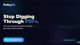 Stop Digging Through PDFs — PolicyIQ | AI Insurance Policy Search