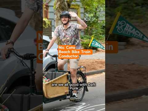 All Aboard Beach Bike Train ##bikebus #portlandoregon #cycling #school